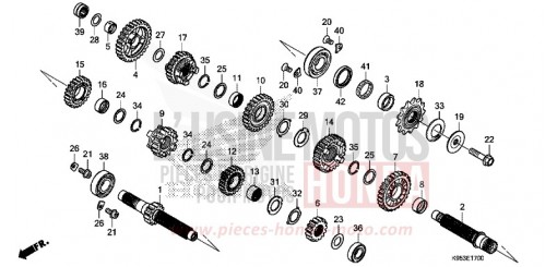 BOITE DE VITESSES CRF250RXL de 2020